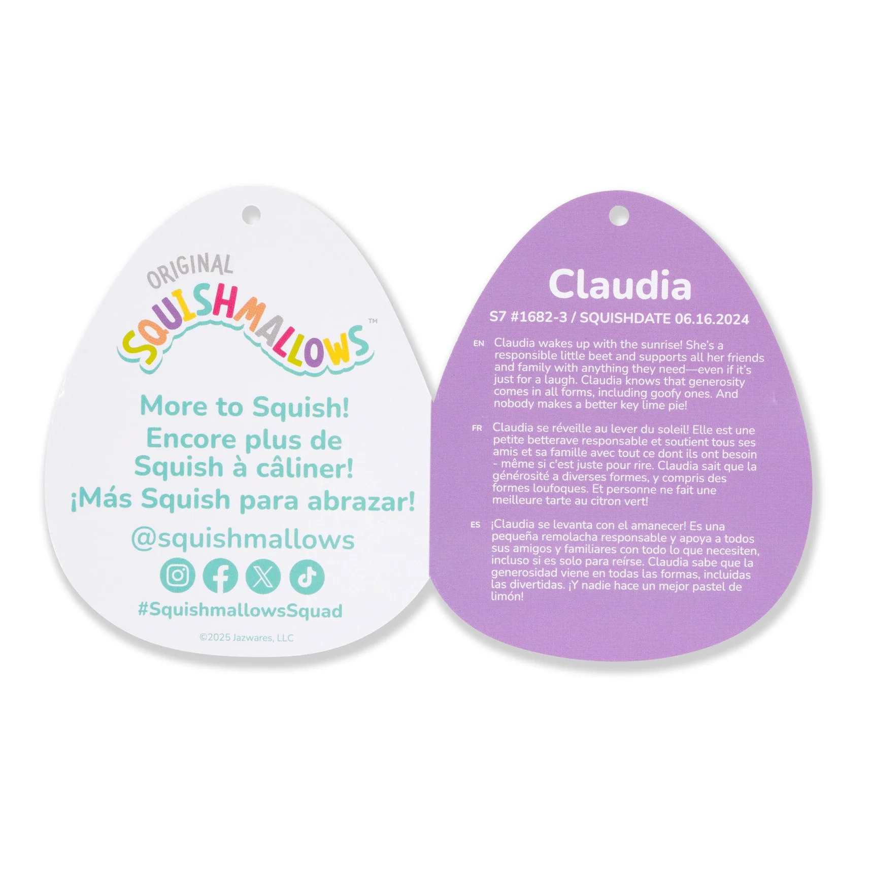 8-Inch Claudia the Purple Beet with Pink Headband - Image 6