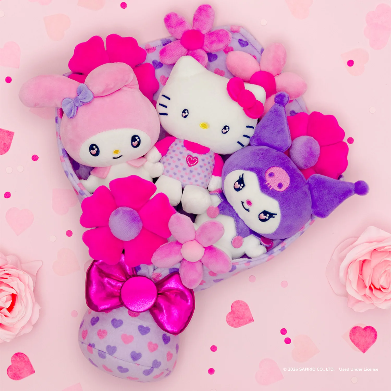 Hello Kitty and Friends 12-Inch Plush Special Valentine’s Bouquet - Image 2