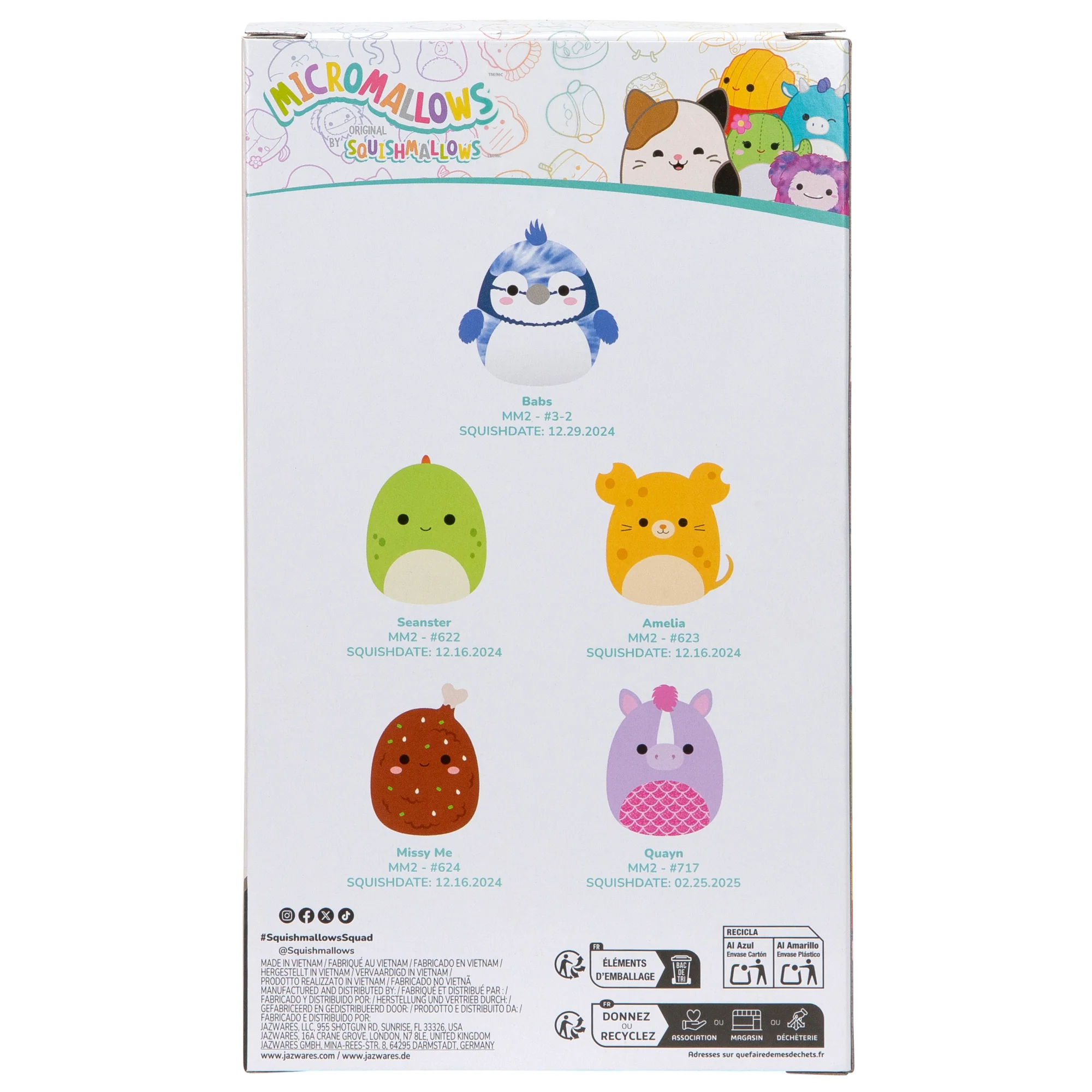 Micromallows 5-Pack - Seanster Stegosaurus, Quayn Hippocampus, Amelia Cheese Mouse, Missy Me Drumstick, Babs Blue Jay - Image 10