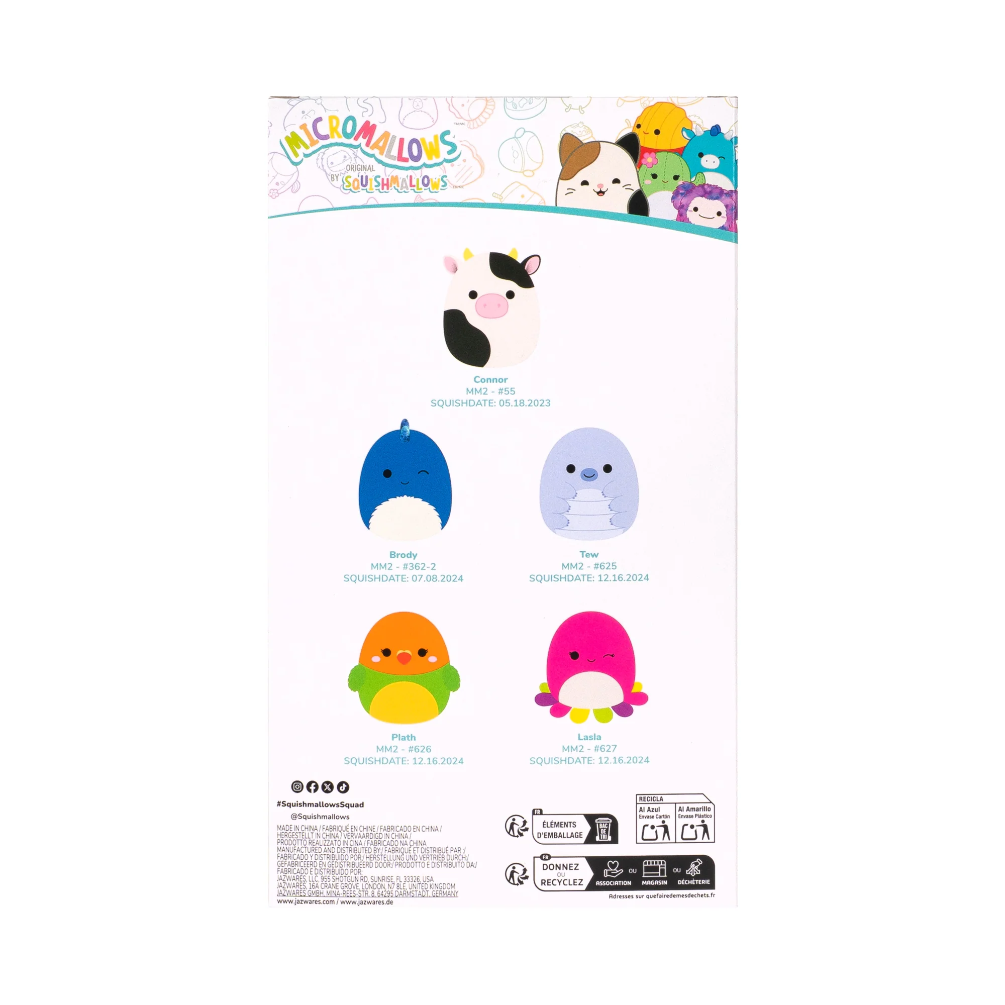 Micromallows 5-Pack - Tew Water Bear, Connor Cow, Plath Love Bird, Brody Dinosaur, Lasla Octopus - Image 10