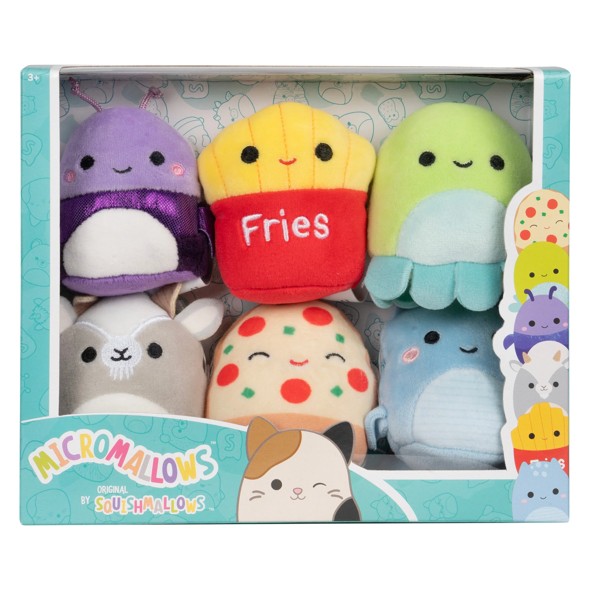 Micromallows 6-Pack – Axel Beetle, Lune Loch Ness Monster, Floyd French Fries, Orphie Octopus, Pep Pizza, Walker Goat - Image 2