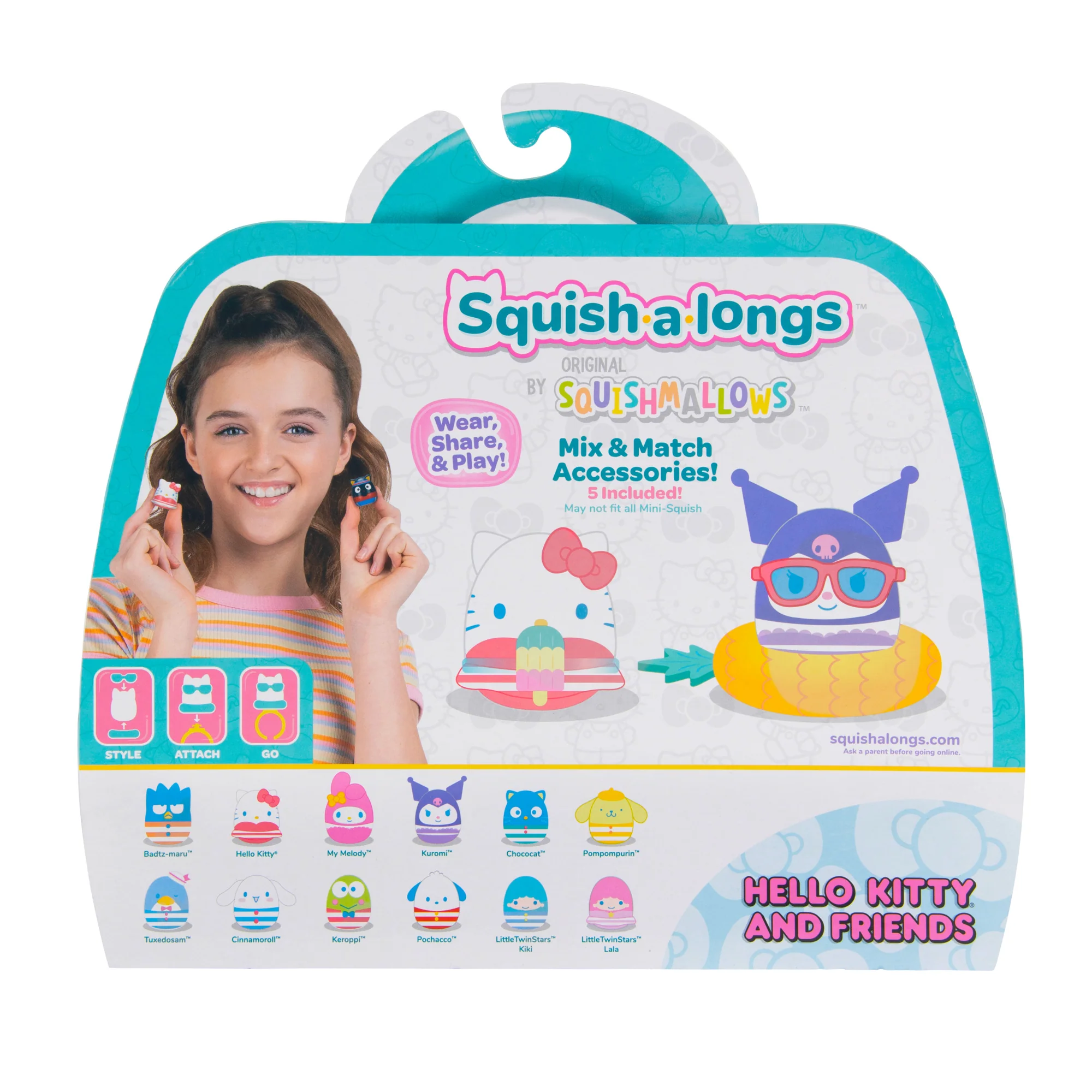 Squish-a-longs Hello Kitty and Friends Pool Party Mini-Squish + Accessory 12-Pack - Image 10