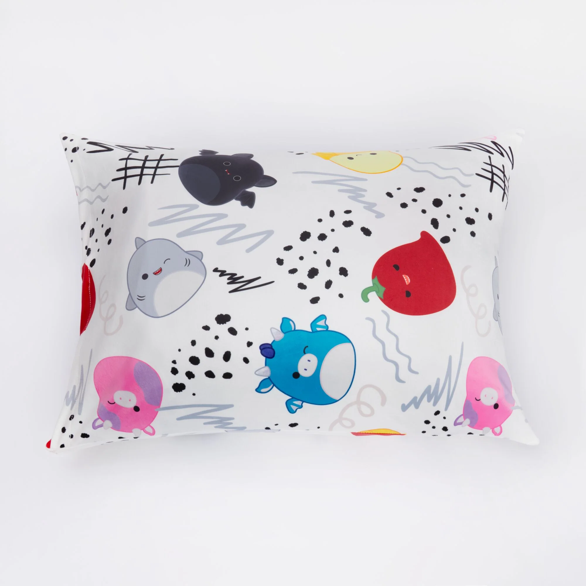 "Squish Vibes" White SquishPillow Pillowcase (Standard)