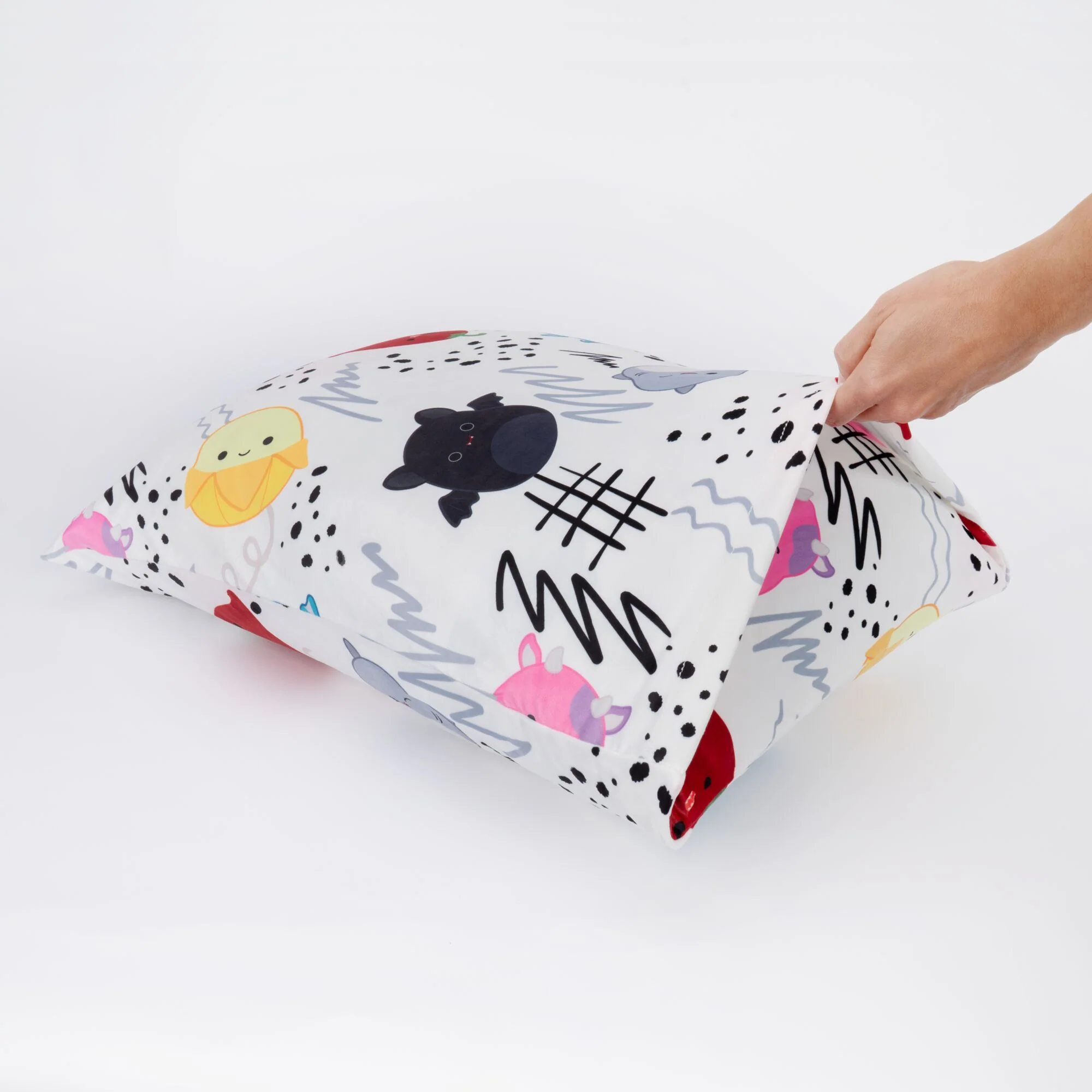 "Squish Vibes" White SquishPillow Pillowcase (Standard) - Image 3