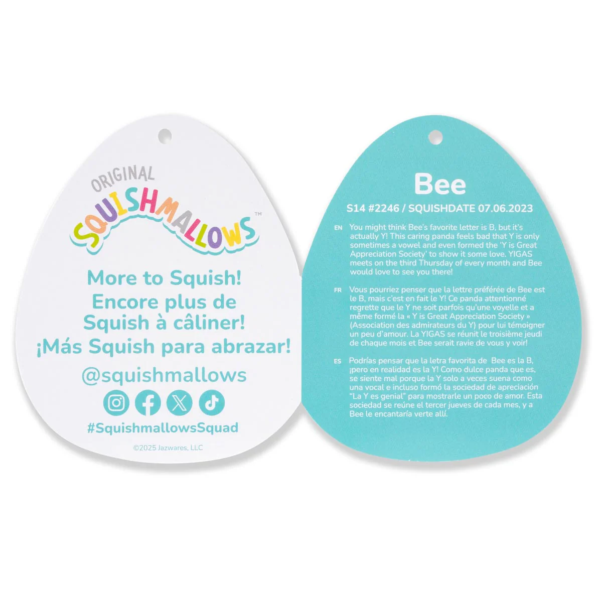 14-Inch Bee the Peach Velvet Panda - Image 6