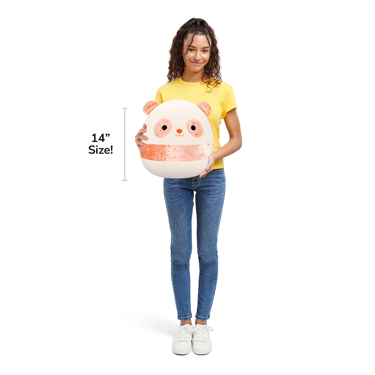 14-Inch Bee the Peach Velvet Panda - Image 7