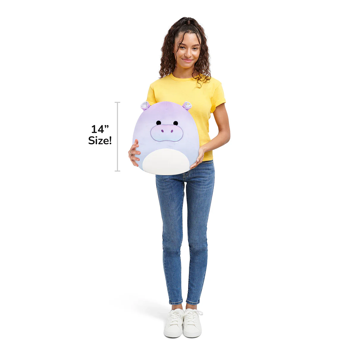 14-Inch Benedict the Purple Gradient Hippo with Sparkly Ears - Image 7