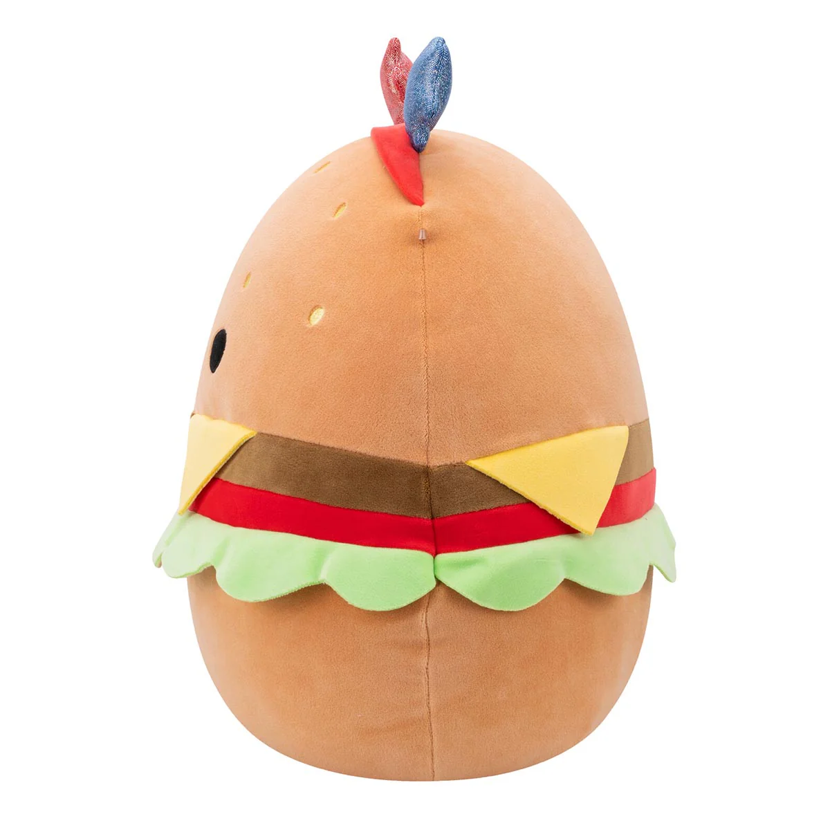 14-Inch Carl the Cheeseburger with Red and Blue Star Headband - Image 3