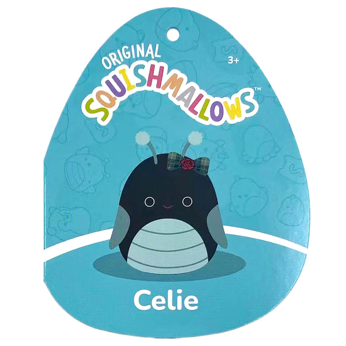 14-Inch Celie the Teal and Black Grasshopper with Bow - Image 5