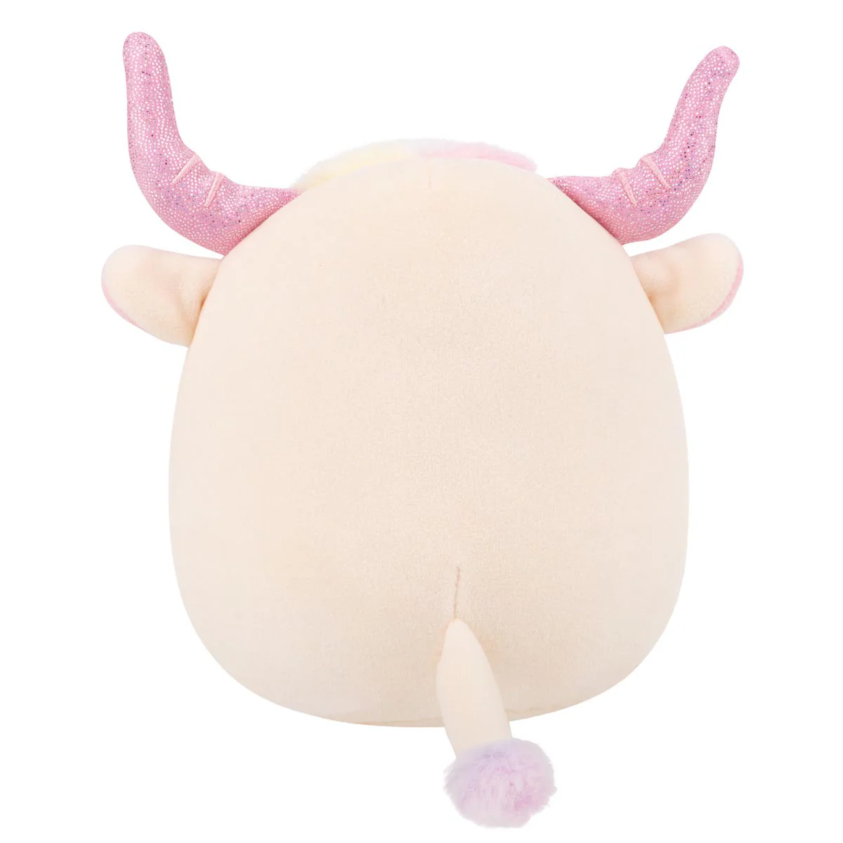5-Inch Dagnus the Tan Highland Cow with Rainbow Tie-Dye Belly - Image 4
