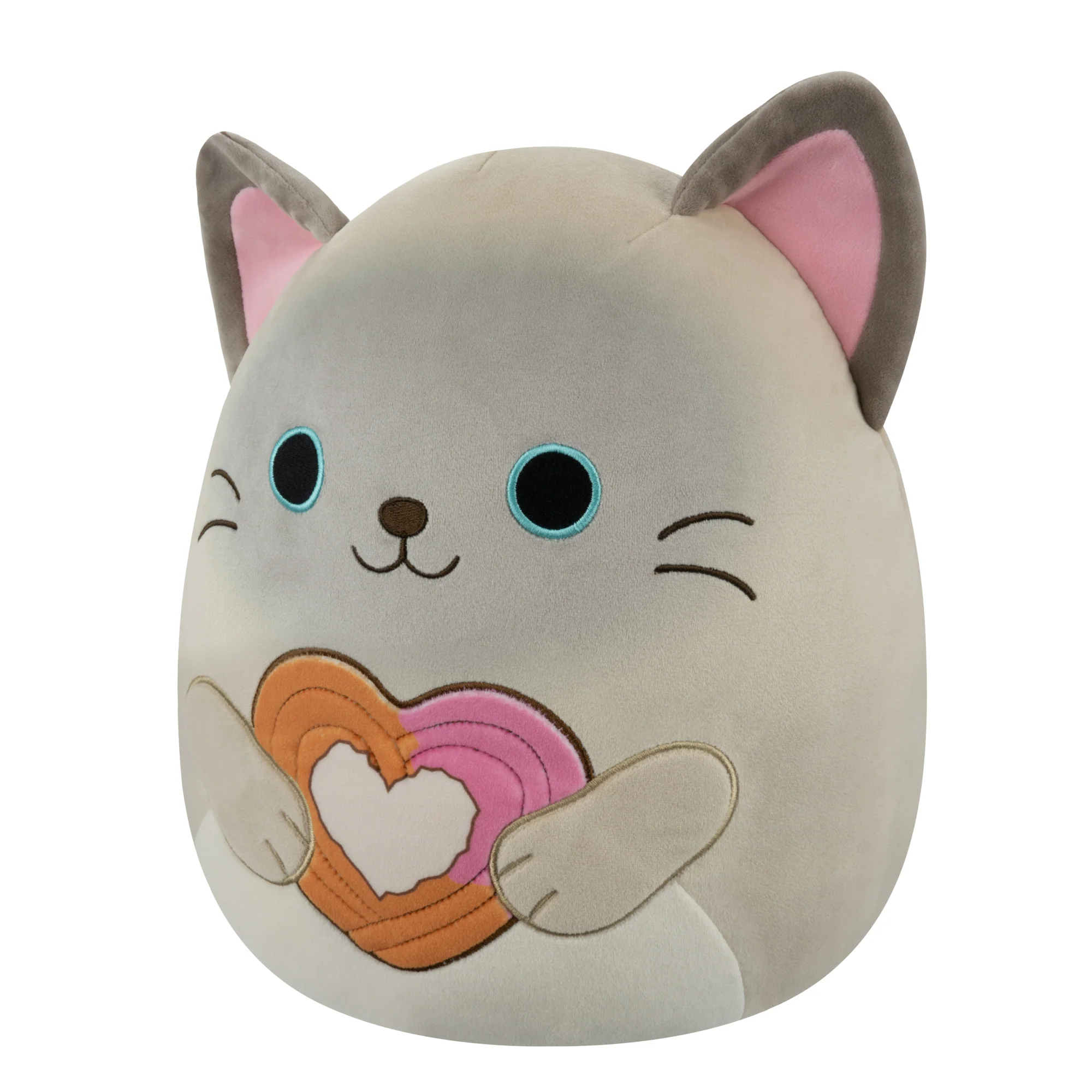 12-Inch Felton the Siamese Cat Holding Heart Churro - Image 2