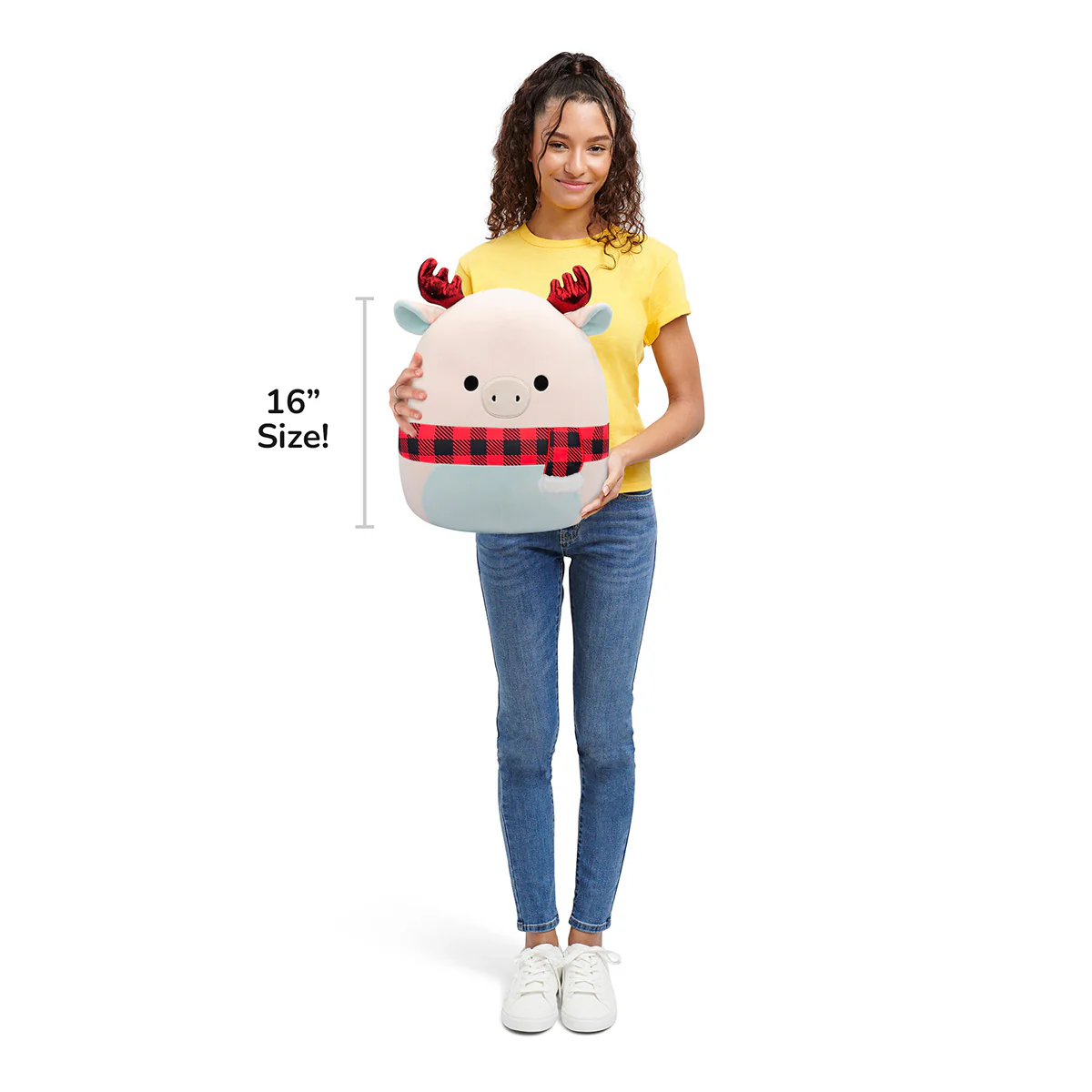 16-Inch Matthew the White Moose with Glitter Antlers - Image 7