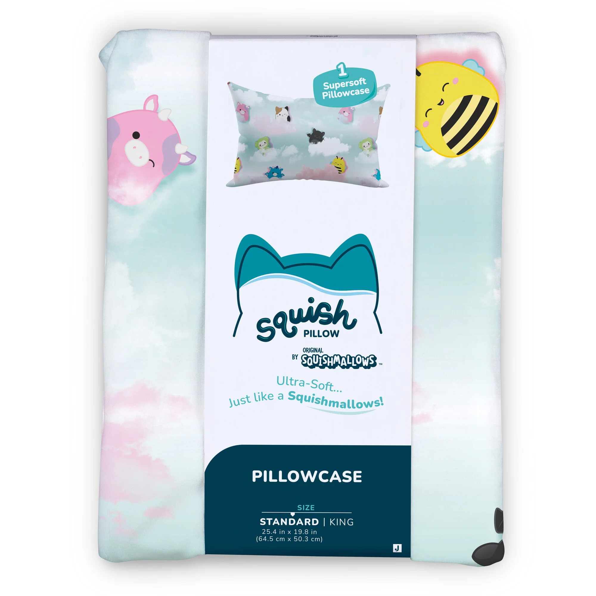 “On Cloud 9” Blue SquishPillow Pillowcase (Standard Size) - Image 3