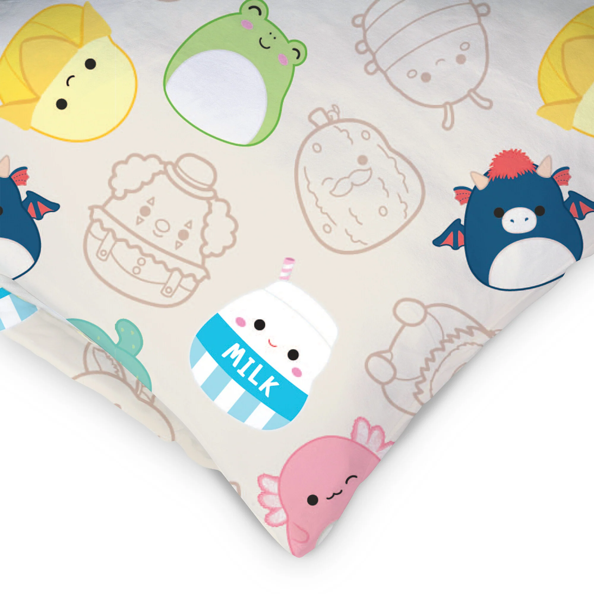 “Resties Besties” Tan SquishPillow Pillowcase (Standard Size) - Image 4