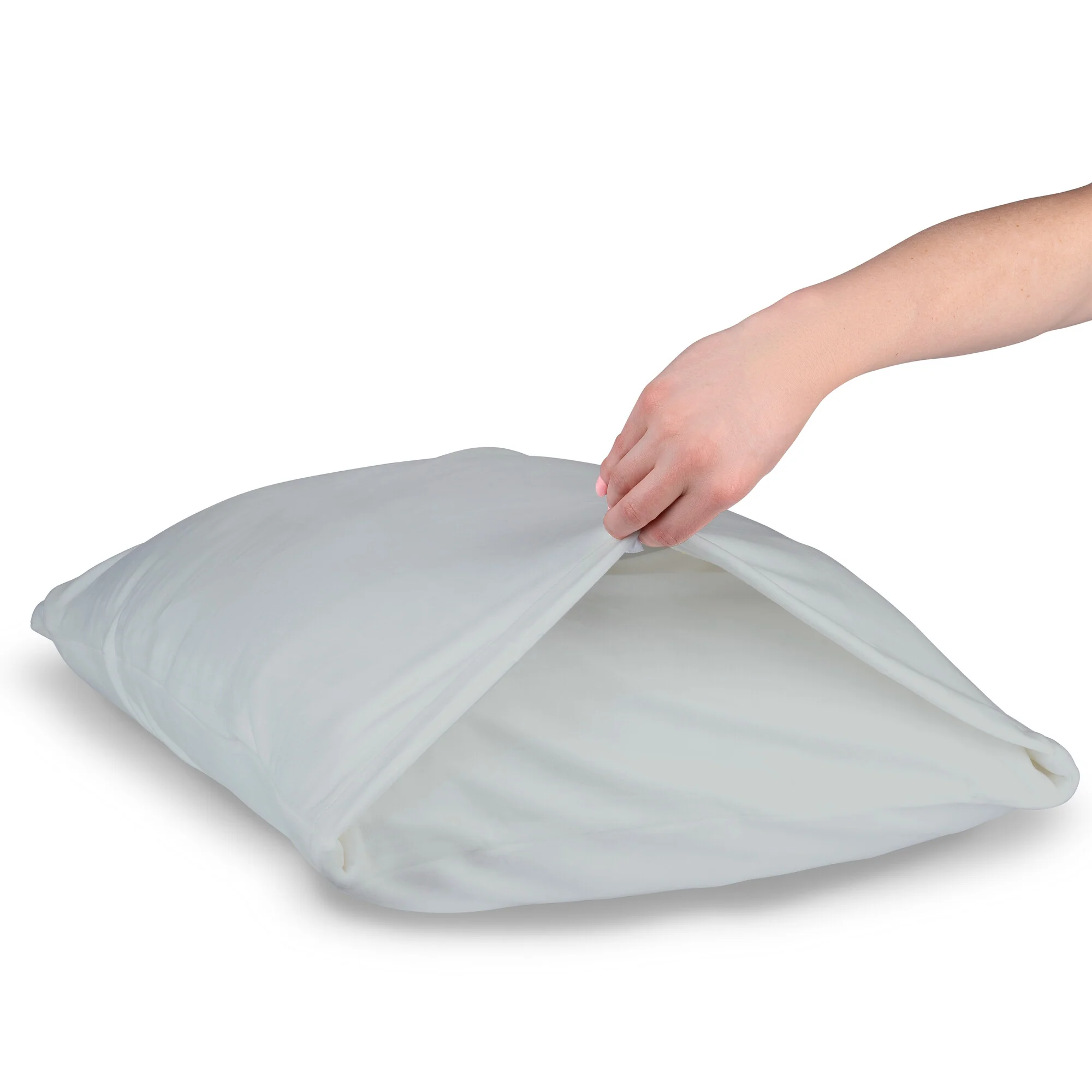 “Solid Slumber” Light Grey SquishPillow Pillowcase (Standard Size) - Image 4