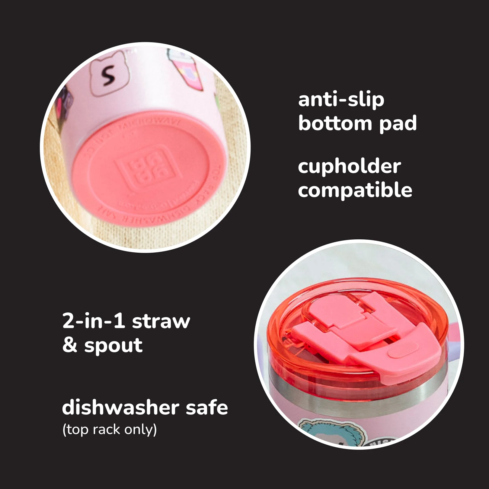 Squishmallows Sticker Bomb Tumbler with Straw - Image 2