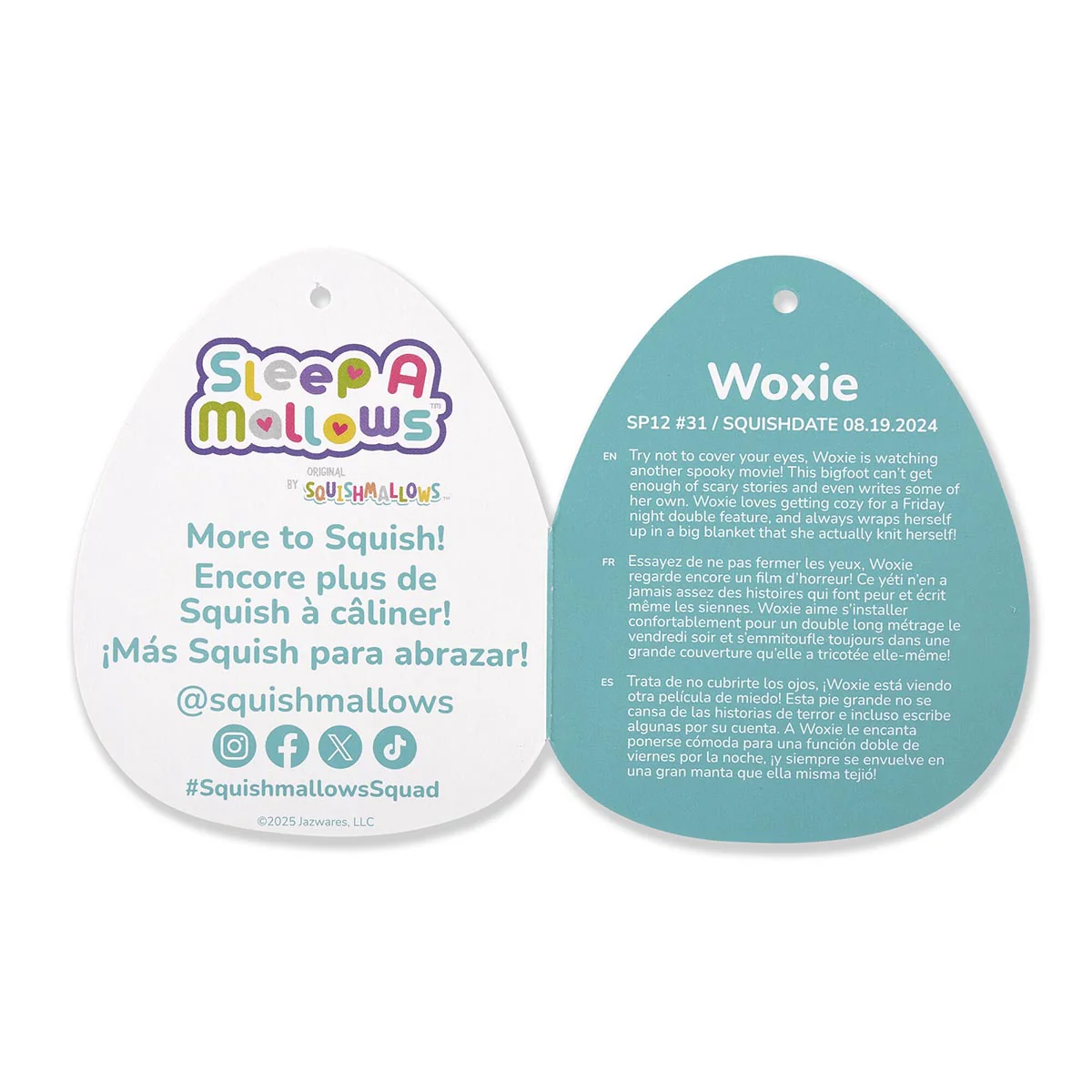 12-Inch Woxie the Magenta Bigfoot Sleepamallows - Image 6