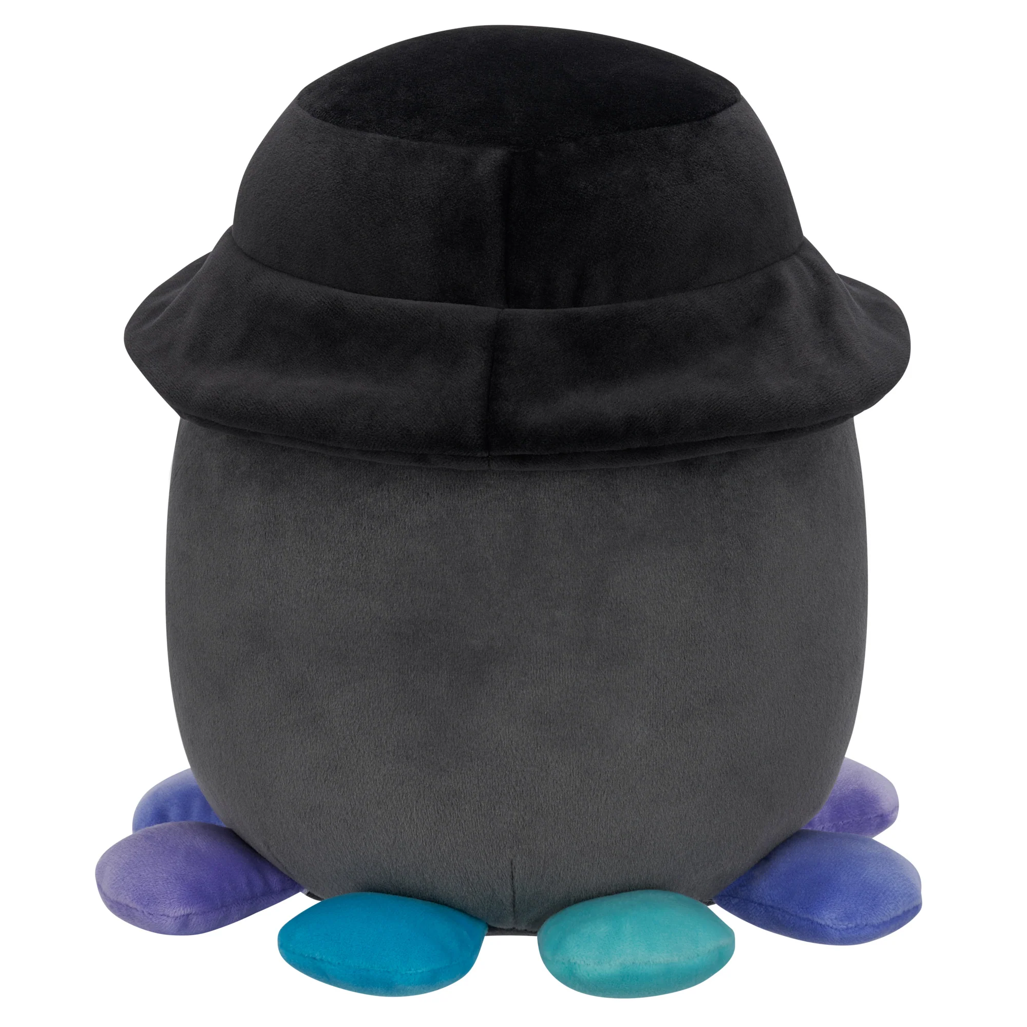 8-Inch Yoko the Charcoal Grey Octopus with Bucket Hat - Image 4