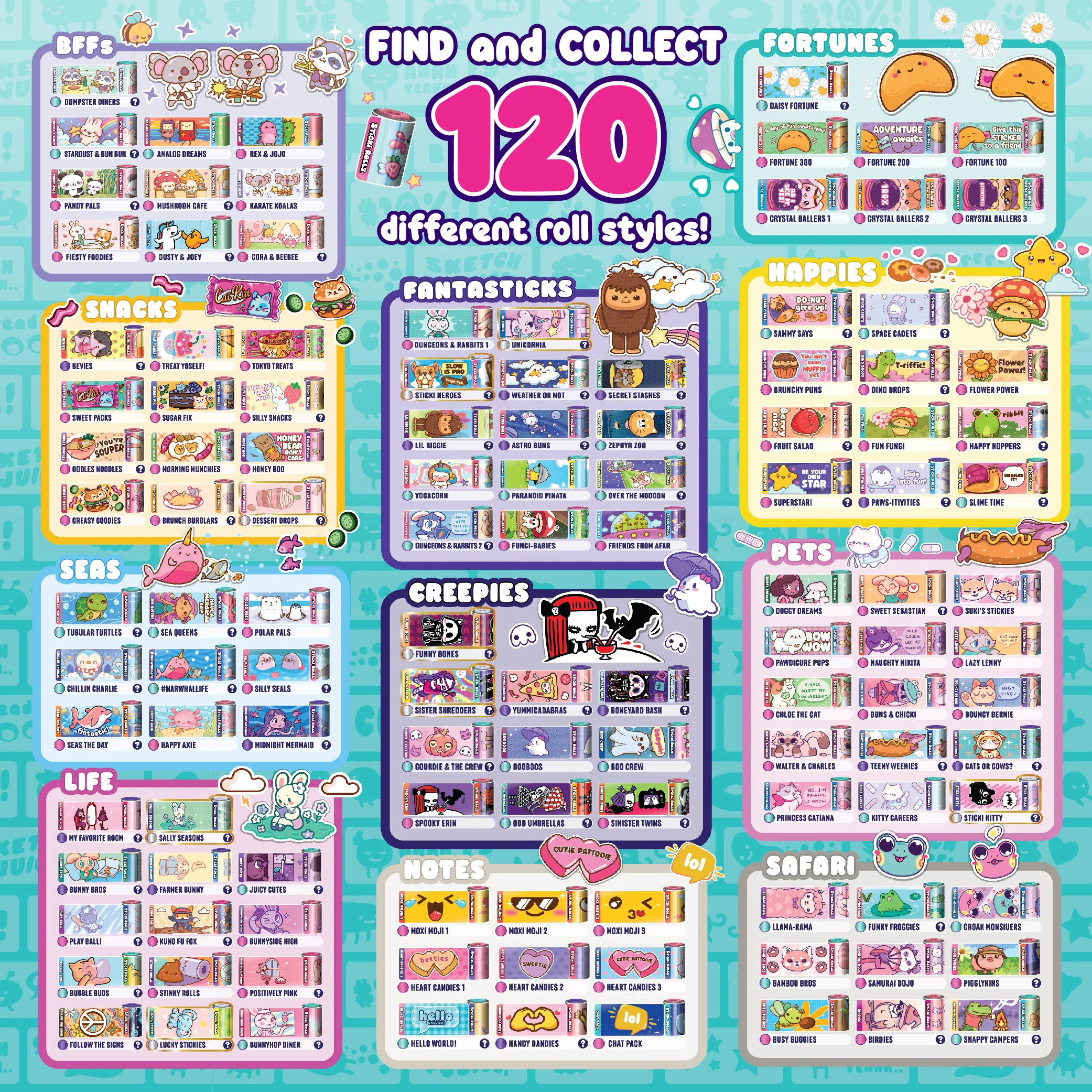 Sticki Rolls Sticki Book - Wearable & Shareable Sticker Bracelet + Collection Sticki Book - Image 6